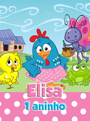 Capa pirulito galinha pintadinha rosa