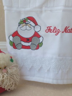 Toalha de lavabo natal