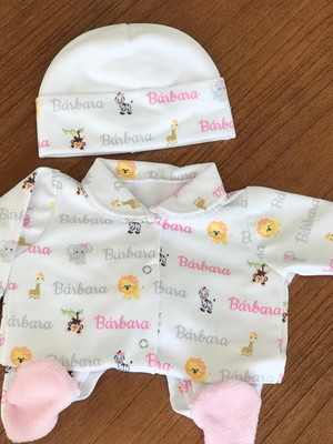 Macacão personalizado com touca