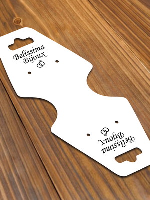 Tag para brinco e colar - colocamos seu logo 13,x5,5cm
