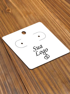 Tag para brinco - colocamos seu logo 4,5x4,5cm