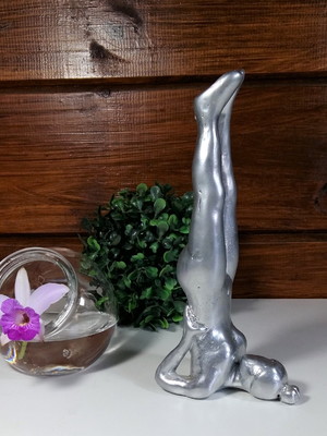 Enfeite yoga vela resina exclusiva decoração prateleira arte