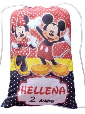 Mochilinha sacolinha personalizada todos os temas