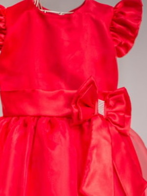 Vestido infantil de festa vermelho