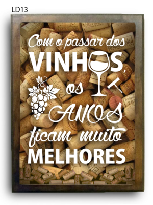 Qr07 30x40cm quadro rolha passar dos anos