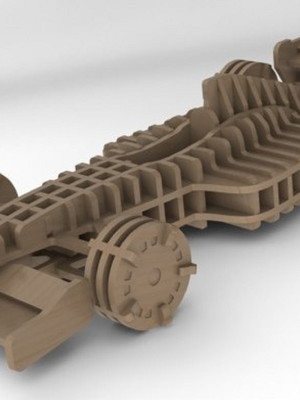 Carro formula 1 miniatura corte à laser em mdf