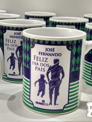 Caneca de porcelana personalizada dia dos pais