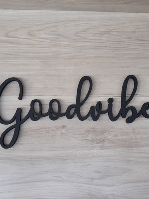 #goodvibes - palavra de parede em mdf