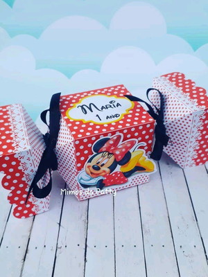 Caixa bala minnie vermelha