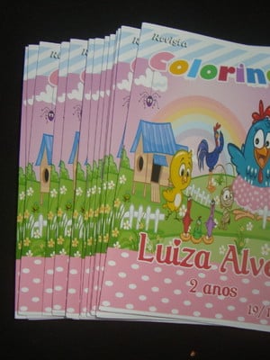 Livro colorir galinha