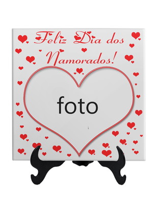 Quadro decorativo com foto dia dos namorados azulejo