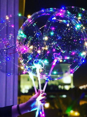 15 unidades baloes bubble colorido 45 cm completo