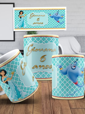 Caneca de polímero aladin personalizada