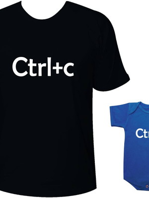 Camisetas tal pai tal filho ctrl c ctrl v