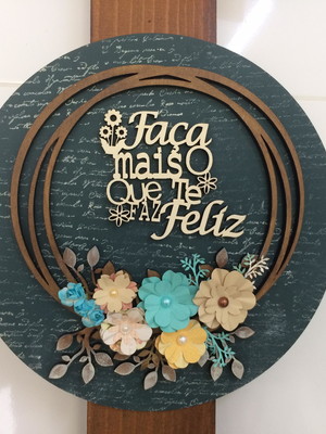 Placa decorativa frases