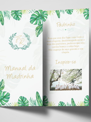 Manual dos padrinhos de casamento folhagem