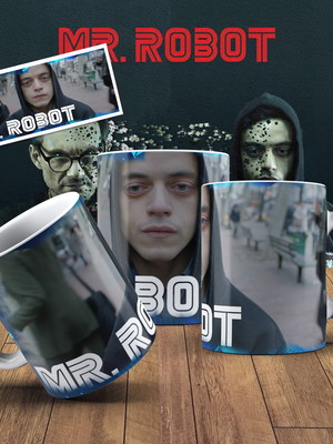 Caneca porcelana personalizada mr.robot + cx #1!!!