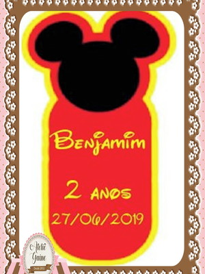 Rotulo tubete mickey