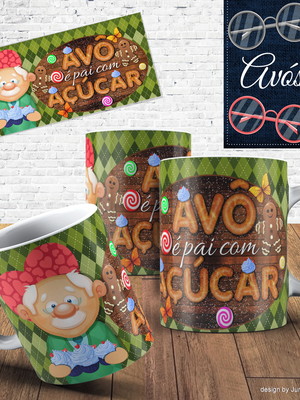 Caneca avô é pai com açúcar