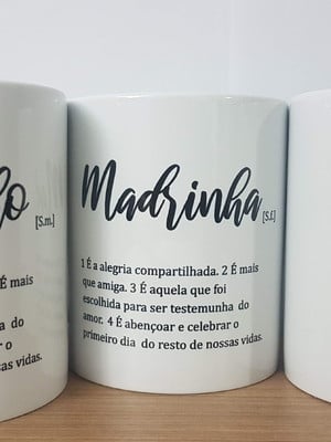 Caneca personalizada casamento padrinhos