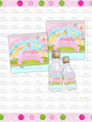 Rótulo para garrafinha galinha pintadinha candy