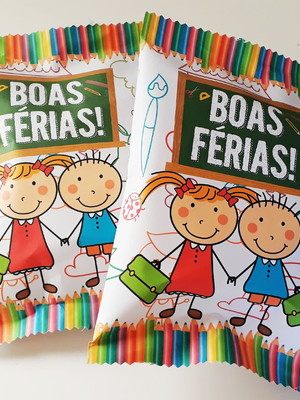 Pipoca personalizada boas férias