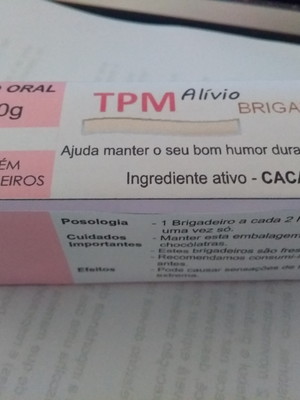 Caixa tpm alívio brigadeiro