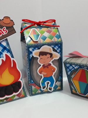 Kit festa junina com 30 itens