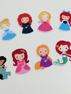 Apliques princesas 5 cm