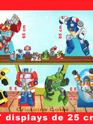 Totem transformers rescue bots enfeite de aniversario