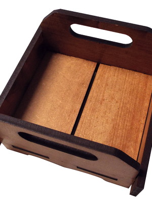 Bandeja multiuso - 15 x 15 cm (imbuia)