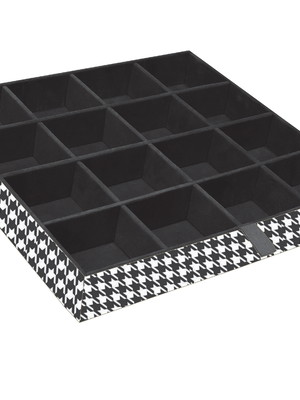 Bandeja jóias c/puxador/de/poule c/ 15 nichos black c-5775