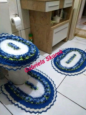 Jogo de banheiro em croche