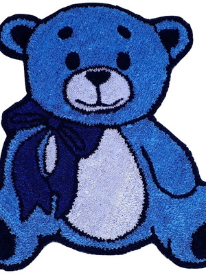 Tapete de quarto antiderrapnte infantil -urso frufru 01 peça