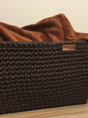 Cesto maxi crochet corda náutica - diversas cores