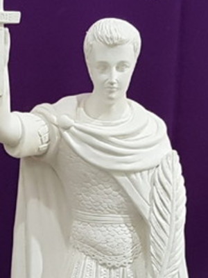 Santo expedito 80cm. em gesso cru - a retirar