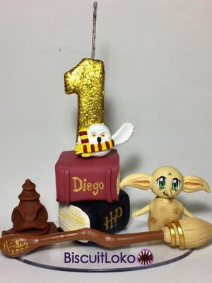 Topo de bolo harry potter 1 ano com nome