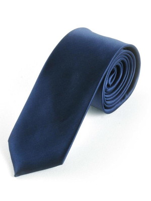 Gravata azul marinho fosca para padrinhos