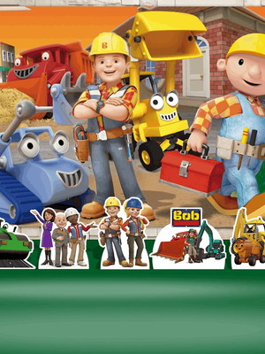 Kit festa prata painel + display + bob o construtor