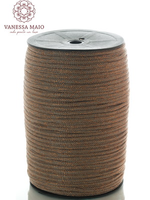 Fio náutico 5mm na cor rami com lurex cobre rolo com 330 mts