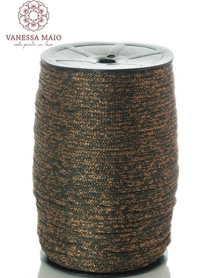 Fio náutico 5mm na cor verde com lurex cobre rolo com 330 mt