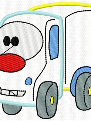 Matriz de bordado bcp027 carrinho aplique