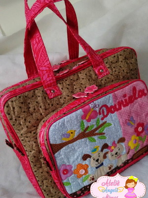 Kit bolsa bolsa 3 divisões dogs