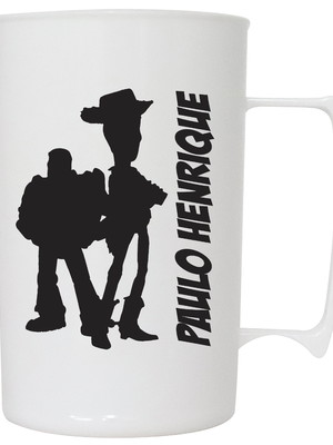 Kit 100 canecas personalizadas infantil 300ml toy story
