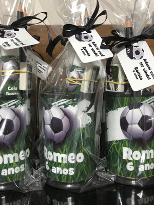 Porta-lápis futebol- kit escolar