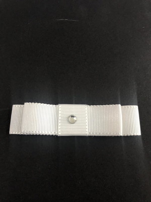 Laço duplo branco com strass