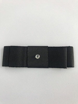Laço duplo preto com strass