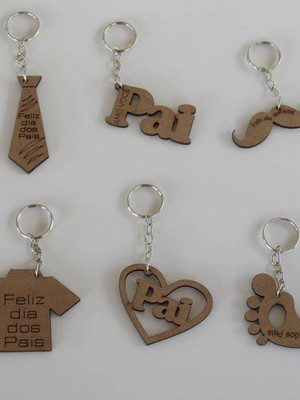 Chaveiros em mdf para pai
