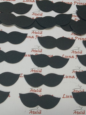 *aplique bigode em eva tam. 4,5 cm - 100 unidades*