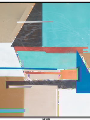 Tela abstrata para quadro de 1,50 m x 1 m (somente a tela)